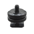 Dual Nut Cold Shoe 1/4 Hot Shoe Mount Phone Holder Adapter Bracket For Double-Layer Camera Hot Shoe Adapter Accessories. 