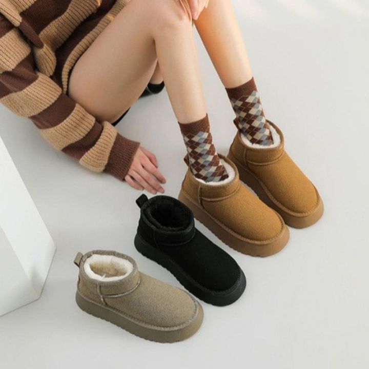 Winter%20Women%20Short%20Plush%20Warm%20Snow%20Boots%20Casual%20Shoes%20%20New%20Suede%20Fur%20Chelsea%20Ankle%20Boots%20Flats%20Platform%20Ladies%20Shoes%20Botas%20-%20Image%204