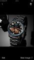 Luxury Black Stainless Steel Business Watch Deal For Men-Top Fashion Classic Round Dial Casual Watch+Natural Six Sided Oxyen Ston Nacklace+Black Natural Bead BracletFor Men/Boys Mens Fashion Watch Acessories Deal -Trendy Black Watch In Random Dial Design. 