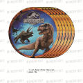 Jurassic World Dinosaur Theme Disposable Tableware Cup Plate Dinosaur Balloon Banner Children's Birthday Party Cake Flag Decor. 