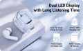 Airport Air31 Earbuds Wireless Crystal Transparent Bluetooth 5.3 Air 31 Ear buds Wireless Earbuds Transparent Charging Case Heavy Bass Stereo Airpods Noise Reduction Sports Airpods with Microphone Waterproof Earbuds LED Digital Display. 