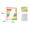 Wooden Counting Toy Abacus Montessori Education Math Toy Children Rainbow Counting Beads Addition Subtraction Operation Learning. 