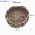 Resin Aquarium Pet Reptile Feeder Bowl Basin Food Water Pot Reptile Turtle Tortoise Scorpion Lizard Crabs Supplies 10cm. 