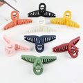 Pack of 3 Korean style large hair claw T-clip, matte no slip. 