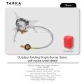 TARKA Folding Camping Gas Stove Burner, Outdoor Gas Burner Foldable Fire Furance, Campsite Picnic Wild Hiking Cookware Supplies.