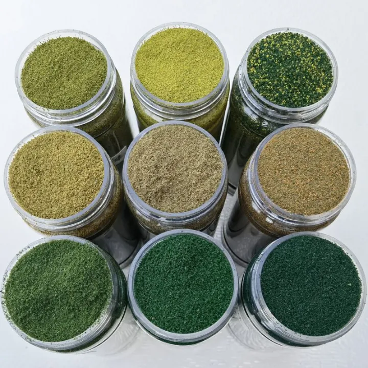 Powder Model 500ml/Bottle Simulation Tree Powder Model Turf Flock Lawn Nylon Grass ...