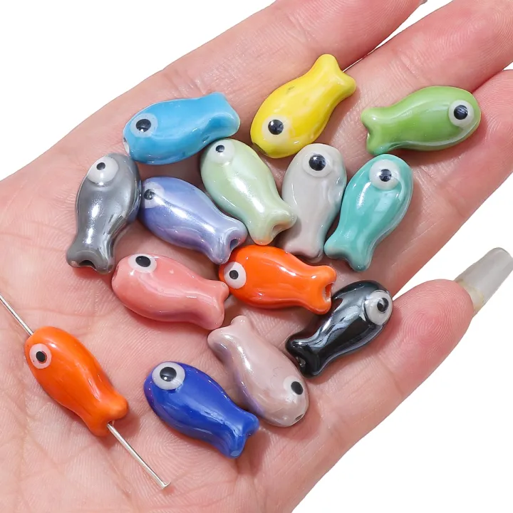 10PCS%20Retro%20Small%20Fish%20Beads%20Charms%20Ceramic%20Spacer%20Loose%20Beads%20For%20Jewelry%20Making%20Crafts%20Handmade%20DIY%20Bracelet%20Accessories%20-%20Image%204