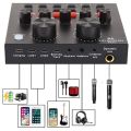 V8 Bm-800 Podcast Mic Set With Live Sound Card,condenser Microphone With Rechargeable 12 Kinds Of Auxiliary Background For Karaoke Singing, Youtube Recording Mic. 