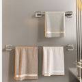 Wall Mounted Towel Holder Slipper Rack Bathroom Storage Rack Holder Without Drilling Bathroom Horizontal Bar Towel Rack.