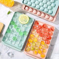 Ice Cube Trays 33 Grid Round Ice Ball Maker Mold for Freezer | Leak-Proof, BPA-Free Round Ice Cube Tray for Whiskey, Cocktails, Juice & Cold Beverages | Easy-Release & Reusable Ice Mould, Multiple Quantity Ice Ball Mold Set, Small Size - Multicolor. 