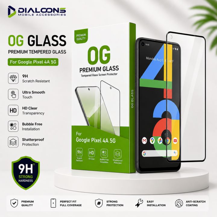 Google%20Pixel%204A%205g%20OG%20Tempered%20Glass%20Protector,%20Dialoons%20Google%20pixel%204A%205g%20Tempered%20Glass%20With%20Free%20Shiner%20and%20Cleaning%20Cloth%20-%20Image%202