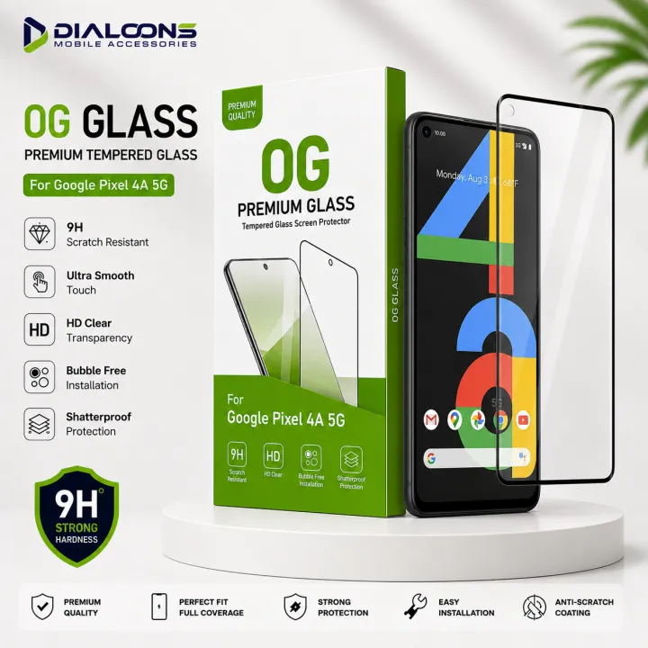 Google%20Pixel%204A%205g%20OG%20Tempered%20Glass%20Protector,%20Dialoons%20Google%20pixel%204A%205g%20Tempered%20Glass%20With%20Free%20Shiner%20and%20Cleaning%20Cloth%20-%20Image%202