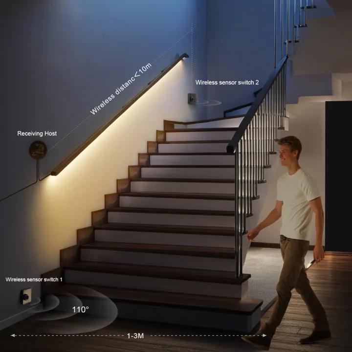 24V%20COB%20LED%20Strip%20Light%20with%20PIR%20Motion%20Sensor%20Movable%20Disassemble%20Switch%20Rechargeable%20RF%20Reciever%20Bed%20Hallway%20Stair%20Night%20Lamp%20-%20Image%202