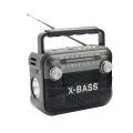 Portable radio, equipped with rechargeable battery, USB, TF card, Bluetooth playback, FM/AM/SW modes.