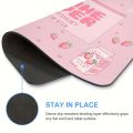 1pc Pink Game Over Design  Mouse Pad, Non-Slip Base, Comfort Woven Fabric Surface, Desk Mat. 