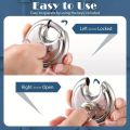 60MM Stainless Steel Heavy Duty Key Lock Padlock Waterproof Anti-theft Security Lock for Outdoor Storage Gym and Door Use.