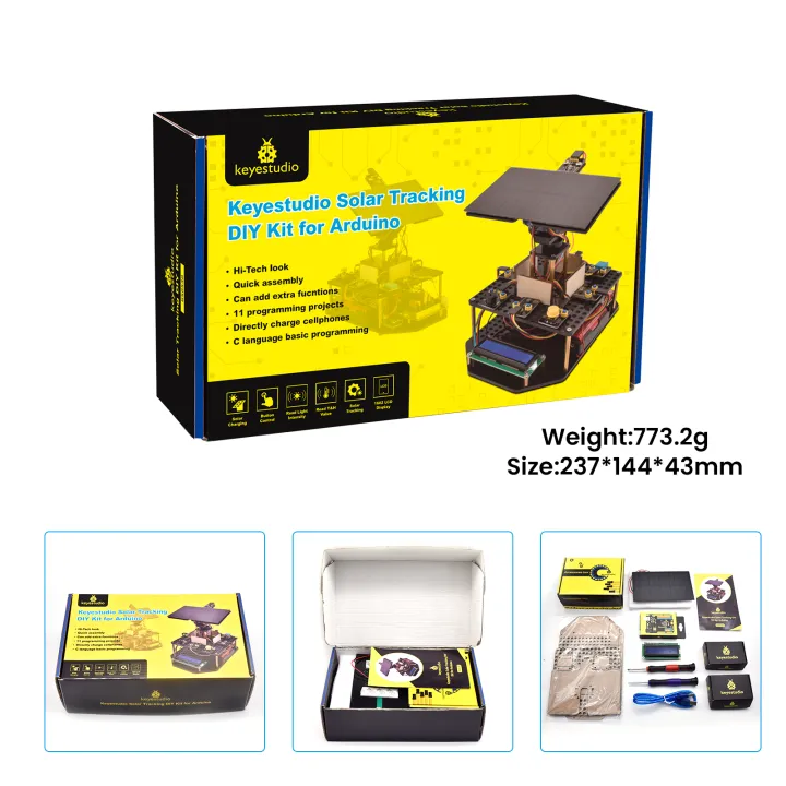 Keyestudio%20Solar%20Panel%20Tracking%20Kit%20Tracker%20System%20Electronic%20Kit%20For%20Arduino%20UNO%20Kit%20Kids%20Programming%20Toys%20W/1602%20LCD%20Display%20-%20Image%207