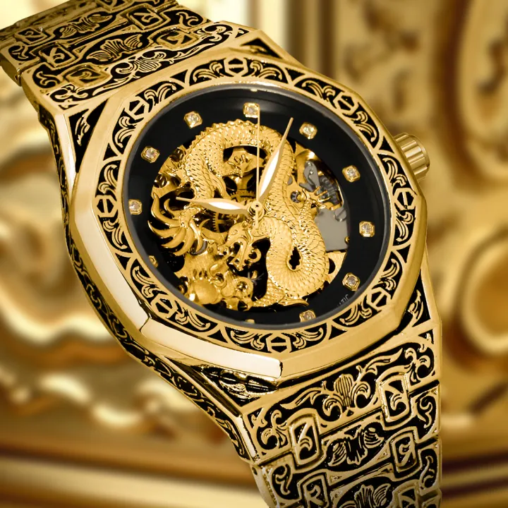 New%20Men's%20Watch%20Black%20Gold%20Steel%20Strip%20Business%20Style%20Mature%20Night%20Light%20Fully%20Automatic%20Golden%20Dragon%20Carving%20Mechanical%20Watch%20-%20Image%204