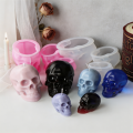 3D Skull Head Candle Silicone Mold DIY Horror Theme Epoxy Resin Craft Skeleton Shape Festive Halloween Decorations Creative . 