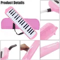 Melodica 32 Key Pianica Portable with Carrying Bag Short and Long Mouthpieces for Beginners Kids Gift. 