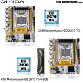 QIYIDA X99 Motherboard set LGA2011 3 kit With Xeon E5 2670 V3 CPU Processor and 16GB DDR4 RAM Memory NVME M.2 E5 D4. 