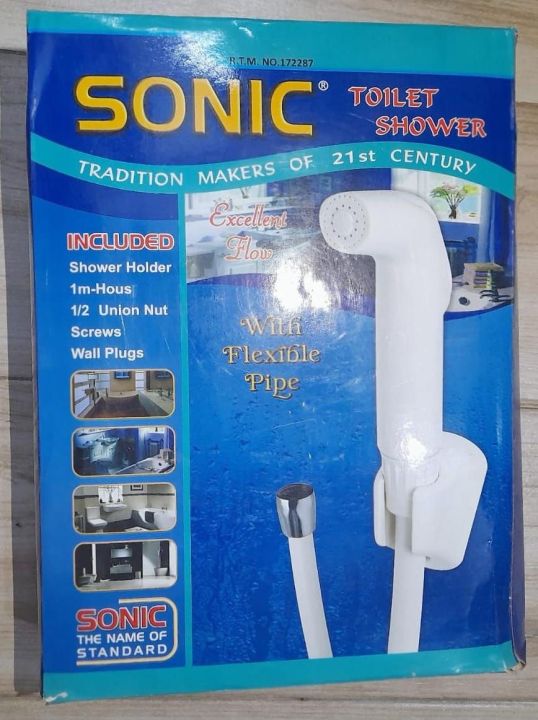 Sonic Toilet Shower with pipe,rubber washer and bracket