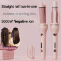 2 in 1 Automatic Hair Curler And Straightner Digital Display Temperature Control Auto Rotating Curling Anti Scalding Fast Heating Iron. 