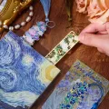 4 Pieces Metal Bookmarks with Tassel, Golden Hollow Bookmark Van Gogh Oil Painting Theme Book Mark Bookmarks for Book Lovers. 