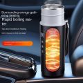 12V 24V Portable Car Heating Cup 500ml Stainless Steel Touch screen Digital Display Water Warmer Bottle Thermos cup Car Kettle.