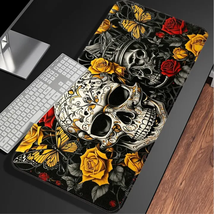 Flower%20Skull%20%20Mouse%20Pad%20Desk%20accessories%20Computer%20Laptop%20Pad%20office%20Pad%20Keyboard%20Mouse%20Pad%20Game%20Console%20Pad%20-%20Image%202