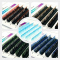 Ombre Green Red Brown Blue Purple Color Eyelash Extension Individual Faux Mink Eyelashes Gradient False Lashes for Makeup Tool. 