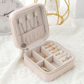 1pc Portable Jewelry Storage Box Home Travel Earrings Necklace Ring Jewelry Box Mini Layered Jewelry Display Case. 