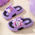 Cute Bunny Children's Home Slippers Girls' Summer Footwear Beach Sandals For Kids Thick Sole Soft Non-slip Home Bathroom Shoes. 