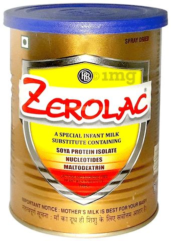 Zerolac Powder with Soy Protein Isolate, Nucleotides & Maltodextrin for Infants | Lactose & Sucrose Free