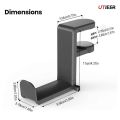 No Punch Table Clip Hook Headphone Holder 360 Degree Rotating Headphone Holder Miscellaneous Storage Hanging.