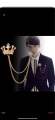 Crown Brooch Lapel Pin For Shirt Jacket Coat Wedding Party For Men. 