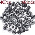 40Pcs/pack Car Plastic Rivet Bumper Fender Retainer Fastener Mud Flaps Push Clips Pin. 