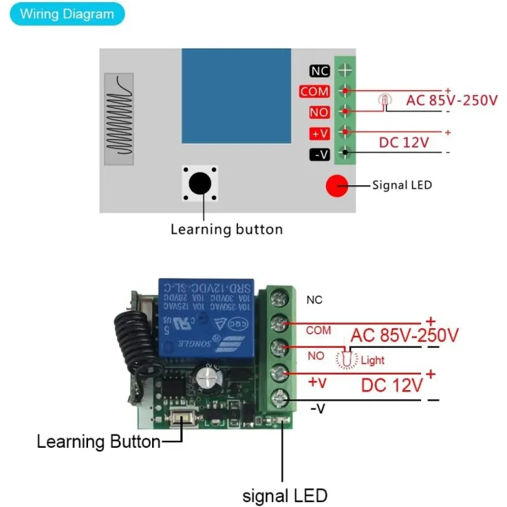 433Mhz%20Universal%20Wireless%20Remote%20Control%20Switch%20DC%2012V%201CH%20Relay%20Receiver%20Module%20RF%20Transmitter%20Momentary%20Toggle%20Latch%20for%20Gate%20-%20Image%202