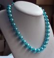blue pearl necklace /blue pearl mala. 