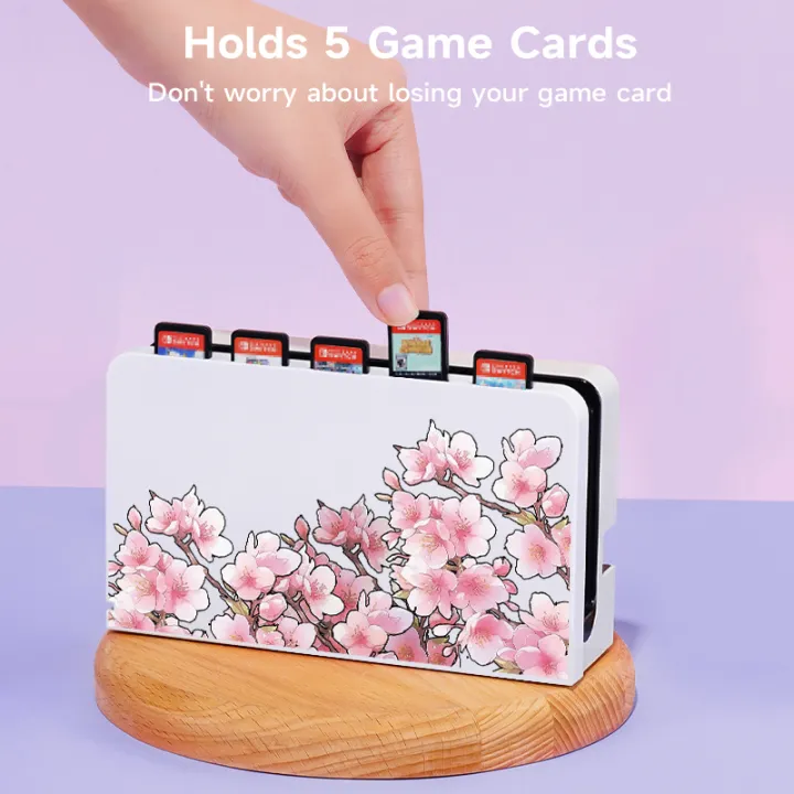 2%20Pcs%20Peach%20Blossom%20Powder%20%20Theme%20Pattern%20Protective%20Case%20with%20Base%20Cover%20Set%20for%20Switch%20OLED/Switch%20NS,%20Can%20Store%205%20Game%20Cards%20-%20Image%204