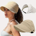 Spring and summer empty top duckbill cap women's baseball cap can hang mask outdoor sun hat thin quick drying sun hat. 