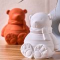 3D Cartoon Bear Candle Jar Silicone Mold DIY Scarf Animal Vase Casting Molds Gypsum Resin Storage Box Craft Making Supplies. 