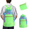 Mesh Swimming Bag For Children Portable Beach Bag Foldable Beach Toys Basket Storage Bag Kids Outdoor Children Swimming Dry Sack. 