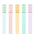 5 Pair Japanese Chopsticks Non-Slip Sushi Chop Sticks Set Chinese Eco-Friendly Reusable Amber Sakura Pattern Chopsticks Kitchen. 