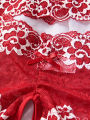 Lace Contrast Color Lingerie Bra And Panties Sets Underwear Set Women Suits. 