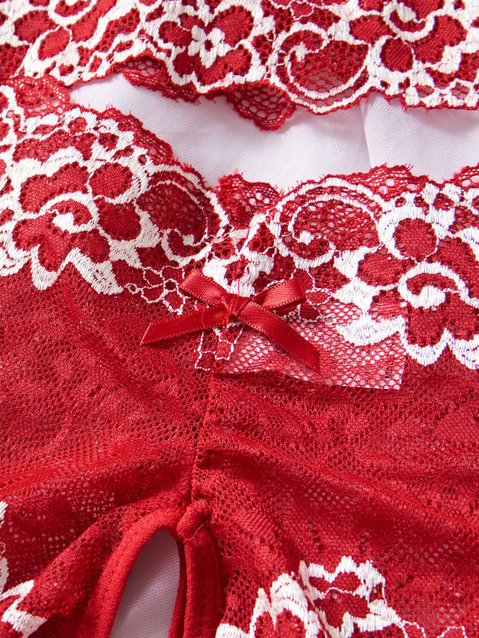 Lace%20Contrast%20Color%20Lingerie%20Bra%20And%20Panties%20Sets%20Underwear%20Set%20Women%20Suits%20-%20Image%205