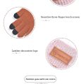 Korean style warm for woman touch screen winter knitted plus velvet thickened student cycling windproof and cold-proof fashionable gloves.