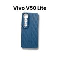 Vivo V50 Lite 4G / 5G Cover Soft Premium Matte Silicone Leather Texture Case with Camera Protection. 