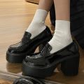 Retro Le Fu Shoes 2024 New Thick Soled High Heels Daily Luxury Women's Solid Color Temperament Mary Jane with Follow-up Shoes.