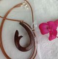 Coconut shell pendent. 